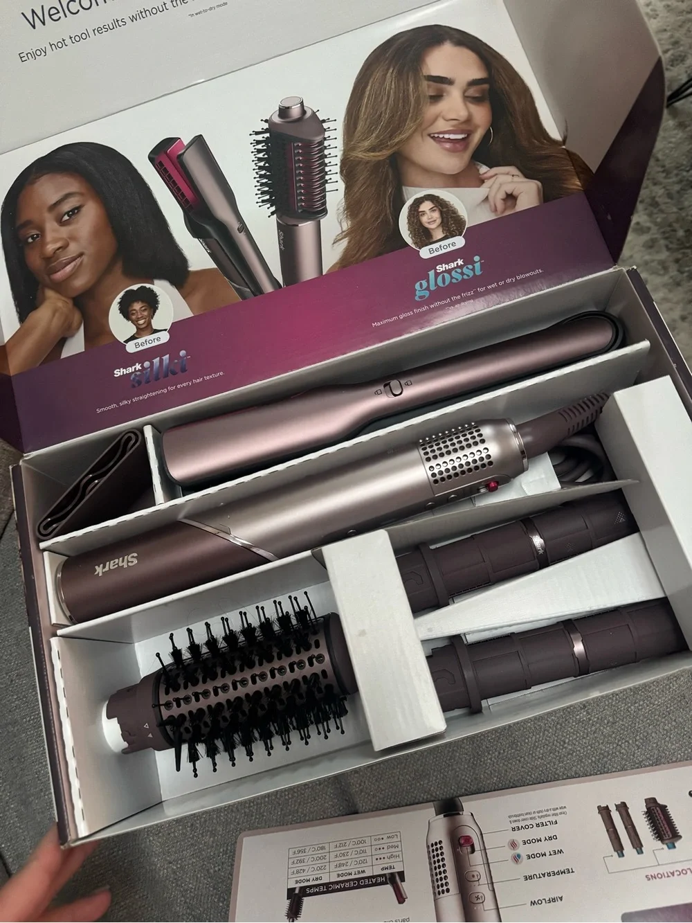 Shark FlexFusion Multi-Styling Hair Tool in Rose Gold